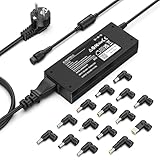 shefor 90W Universal Netzteil Laptop Ladegerät Kompatibel mit HP Lenovo Acer Asus Dell Toshiba Sony Samsung Fujitsu MSI Medion 15V 16V 18V 18.5V 19V 19.5V 20V mit 15 Adapterstecker