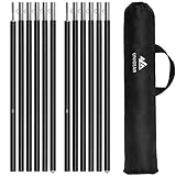 Unigear Zeltstange teleskop 2er Set, Alu Aufstellstange für Tarp, Zelt, Sonnensegel, Camping, verstellbar von 40cm-240cm