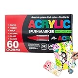 ycezw Filzstifte auf Acryllackbasis, weiche Spitze, wasserdicht, Acryl-Marker-Set, für Erwachsene, Eltern, Reisen, Schule, Klassenzimmer, Verwendung