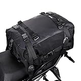 ENJOHOS Hecktasche Motorrad Gepäcktasche 10/20/30L Rucksack Vielseitige Motorradtasche Heck Wasserdicht Gepäckrolle Motorrad Tasche Sozius Satteltasche Tankrucksack Modulare, Schwarz-30L