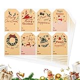 Weihnachtsetiketten - Selbstklebende Dekoration Für Winterverpackungen,Festtagsaufkleber | Für Umschläge, Karten, Feiertagspartys, Partygeschenke sowie