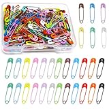 150 Stück Sicherheitsnadeln, 19mm Sicherheitsnadeln Klein für Kleidung Metall Sicherheitsnadel Safety Pins für Kleidung Nähen Basteln Schmuckherstellung (Farbe)