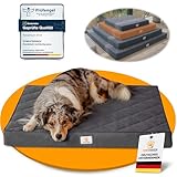 Orthopädisches Hundebett [Wasserdicht] - Die neue Lieblings-Hundematte deiner Fellnase, Rutschfestes Hundekissen, Hundekörbchen, Hundekorb, Bezug waschbar | Kleine bis große Hunde | 90x80x8 cm