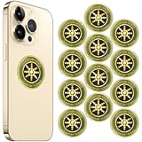 12 Stück Handy-Blocker Schutz Neutralisierer Aufkleber für Smartphones Tablets Laptops Computer WiFi Priner TV Elektronische Geräte Golden