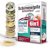 Schimmeltest für zu Hause - Schimmelpilz Test für bis zu 6 Räume - Schimmelpilz Schnelltest zur Einschätzung der Luftqualität hinsichtlich einer Schimmelpilzbelastung in Innenräumen