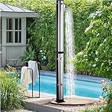 Solardusche mit Warm-/Kalteinstellung, 360° drehbarer Kopf für Außenpool und Strand