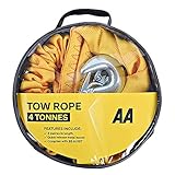 AA Schwerlast-Abschleppseil bis 4 t AA6226 - gelber Abschleppgurt für liegen gebliebene Pkw und andere Fahrzeuge bis 4 t, Gelb