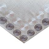 Raebel Tischdecke 85 x 85 cm Mitteldecke Kurbelstickerei 'Kreise' naturLeinenoptik