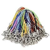 Handyanhänger Schlüsselanhänger Basteln, 100 Stück Handyschlaufen Phone Charm Schlüsselringe Kleinphone Charm Strap Einfache Handy Lanyard Strap Für Schlüssel Schlüsselanhänger(Farbige)