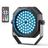 Rtktoup Mini RGB LED Par Akku, 60 x 0.5W LED 2200mAh Wiederaufladbares Stroboskop Bühnenlicht mit Fernbedienung, Partylicht für DJ Disco Party Bar Live-Raum Hochzeit Halloween Weihnachten