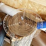 YINENGD Center Finder Tool,Kompassfür Holzbearbeitung, Werkzeug zur Zentralsuchung,aus transparentem Acryl, Zeichenringe für Dreharbeiten, Schalen, Durchmesser 200 mm