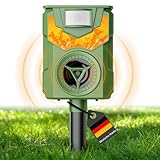 Katzenschreck, Maulwurf Vertreiber, Solar Katzenschreck für Garten, Tiervertreiber mit Flammenlicht, IP44 Wasserdicht Marderschreck Wirksam gegen Katzen, Hunde, Vögel, Füchse, Ratten, Marder, Mäuse