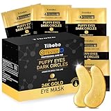 24K Gold Augenpads, 36 Paar Gel eye pads, Kollagen-Hyaluronsäure-augenpflaster, Anti Aging under eye pads Gegen Augenringe, Eye patches gegen augenringe, tränensäcke, Faltenentfernung Augenpolster