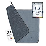 NATARO® 2 Stück Fast Dry it. Premium Trockentuch für Duschkabine, Auto, Haushalt, Camping – DAS ORIGINAL – extra saugfähiges Microfasertuch, fusselfrei, kratzfrei Shiny Wipes Tücher 40x50cm