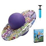 XGOPTS Bouncing Hopper Kinder Balance Gymnastikball Kinder Hüpfbälle mit Luftpumpe Pogo Ball Gemalt Springball Fitness Verdickt Sportball Faltbar Multi Trainingball Outdoor Wettbewerb (mit Box)