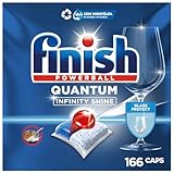 Finish Quantum Infinity Shine Spülmaschinentabs – kraftvolle Reinigung, Fettlösekraft und Glanz – 2x 83 Finish Caps
