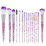 AOZUO 15 Stück Pinselset Makeup,Schminke Make Up Pinsel Set,Schminkpinsel Set Professionelles Foundation Sparkles Puderpinsel Powder Lidschatten Concealer Highlight Beauty für Frauen Foundation Rouge