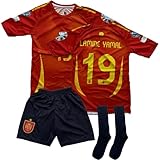Gokaynex Yamal Nr.19 Trikot für Kinder 2024/2025 Spanien Heim Fan Design – Fußball Set mit Shorts und Socken – Jungen Outfit – Trikot Kinder -152