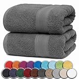 NatureMark 2er Pack SAUNATÜCHER Premium Qualität 80x200cm SAUNATUCH Sauna-Handtuch 100% Baumwolle Farbe: Anthrazit Grau