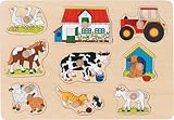 Goki 57908 - Steckpuzzle - Bauernhof I