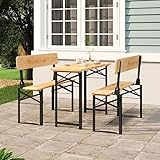 HEFZGDB 3-TLG. Biertisch-Set Klappbar Massivholz Tanne Gartenstühle Gartenmöbel Set Gartentisch Geeignet für Terrasse, Garten, Pool.