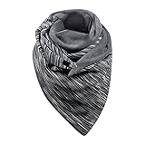 MINYA Dreiecksschal für Damen, Winter, Geschenk, Dreiecksschal, warm, Schal, Schal, bedruckt, Weihnachten, Herbst, Winter, Schal mit Knopf, mehrfarbig, Vintage, modisch, elegant, bedruckt, Katze,