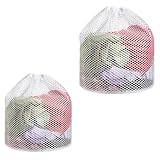 DAJISI 2 Stück Wäschesack, Wäschenetz mit Kordelzug Wäschenetz für Waschmaschine Wäschesack Reise Aufbewahrungstasche Schmutzwäschebeutel für Zum Waschen Von Bhs Babykleidung und Hemden