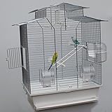 Heimtiercenter Vogelkäfig,Wellensittichkäfig,Exotenkäfig,60 cm Vogelkäfig Vogelbauer Wellensittich Kanarien Voliere Vogelhaus Käfig IZA 2 II weiß