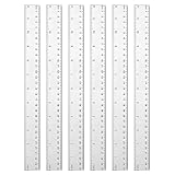 Kunststoff Lineal, 6 Stück, Transparentes Lineal für Schule, Büro, Zuhause (30cm)