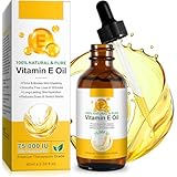 Vitamin E Öl, 100% reine natürliche Pflanzenextrakte Vitamin E Öl für Haut, Gesicht, reduziert Narben & Dehnungsstreifen, glättet feine Linien & Falten, strafft & erhöht die Elastizität der Haut