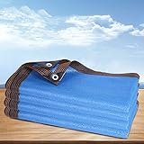 UV-beständiges Schattennetz, atmungsaktiv, für den Garten, Wärmedämmung, Anti-Aging, Blau, 8 x 8 m, für Schutz im Freien
