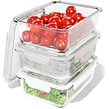 Classbach® Frischhaltedosen Glas mit Deckel | 3er Set | für Mikrowelle Spülmaschine Gefrierfach Ofen geeignet | Meal Prep Boxen Glas | mit Dampfventil | Glasbehälter mit Deckel | C-FHD 4020 G