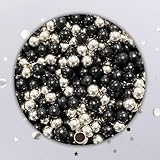 EinsSein 1kg Schokokugeln Mix mini schwarz-silber metallic 1 cm | Gastgeschenke Hochzeit, Taufe, Kommunion, Konfirmation perfekt für Reagenzgläser | Alternative für Schokolinsen, Hochzeitsmandeln,