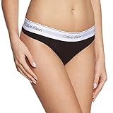 Calvin Klein Damen String Thong Unterwäsche, Schwarz (Black), S