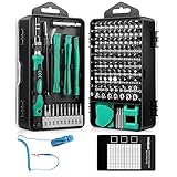 134 in 1 Feinmechaniker Schraubendreher Set, Mini Feinwerkzeug Werkzeug Set Handy Reparatur Kit für iPhone iPad PC Laptop Xbox Tablet Computer MacBook PS4 PS5 Xbox Kamera Brille Uhren
