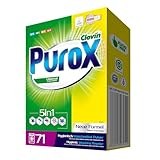 PUROX UNIVERSAL Waschpulver im Karton (71 Waschladungen) – Waschmittel für alle Textilien, entfernt Flecken, umweltfreundlich, schutz vor Kalkablagerungen, 5 kg