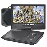 YOOHOO 12,5' Tragbarer DVD Player mit 10,5' HD Bildschirm für Kinder,für unterwegs,Auto Fernseher für kopfstütze, alle Regionen kostenlos, Wiedergabe Aller Formate MKV/MP4/WAV/AVI/MP3/CD/1080P
