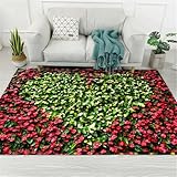 RUGMRZ Bettumrandung Teppich 300X400Cm Sitzecke Kinderzimmer Rot Mädchenzimmer Deko Wohnzimmer Waschbar Outdoor Orientalischwohnzimmer Mädchen Schlafzimm