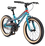 BIKESTAR Kinder Fahrrad Aluminium Mountainbike mit V-Bremse für Mädchen und Jungen ab 5 Jahre | 18 Zoll Kinderrad MTB | Petrol