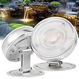 WhAeoy IP68 Wasserdichter Pool-Scheinwerfer, Unterwasserbeleuchtung, Schwimmbad-Licht, RGB-Farbwechsel-Pool-Licht, Für Park-Steingarten-Wasserspiele, Gemeinschaftspools,A