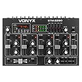 Vonyx STM2290 8-Kanal DJ Mischpult Bluetooth, DJ Mixer, Audio Mixer mit USB MP3 Player, Audio Mischpult mit Effekten, Mikrofonanschluss mit Talkoverfunktion, DJ, Musiker, Club, Bar, Gastro