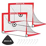 Bagail Fußballtor, Pop-up-Fußballnetz mit Zieltor, Erdnägeln und tragbarer Tragetasche, einfach zu montieren, ideal für Gartentraining und Freizeitspiele