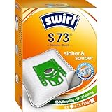 Swirl S 73 EcoPor Staubsaugerbeutel (4 Beutel), reißfeste Staubbeutel für einige Siemens & Bosch Staubsauger, 99,9% Filterung von Hausstaub & allergenem Feinstaub, Grün
