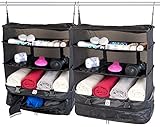 Xcase Kleidertaschen: 2er-Set XXL-Koffer-Organizer, Packwürfel zum Aufhängen, 45 x 64 x 30cm (Reise Regaltasche)