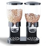 Wantsmart Müslispender Doppelt, 3.5L Cereal Dispenser Einfach zu Bedienen, Cerealienspender für die Küche, luftdichter Frischhaltedose für Reis, Müsli, Nüsse