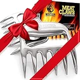 Mountain Grillers Meat Claws Fleischzerkleinerer für BBQ – perfekt zerkleinertes Fleisch, Fleischkrallen, die Sie brauchen – Beste Pulled Pork Shredder Claw x 2 für Barbecue Smoker Grill (Edelstahl)