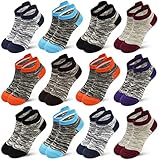 ZERULETS 12 Paare Sneaker Socken Jungen Baumwolle Kindersocken Mädchen Söckchen Sportsocken für 1-14 Jahre(3-5 Jahre,12 Paare)