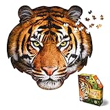 Madd Capp 883005 Shape Puzzle Tiger, Konturpuzzle 550 Teile, für Kinder und Erwachsene