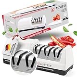 AUSTEIN® Diamant Messerschärfer elektrisch TG2202 - Der 3 Phasen Messerschleifer mit 20 Grad und magnetischem Spänekollektor