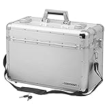 anndora Pilotenkoffer Businesskoffer TSA Schlösser Aluminium Oberfläche - Silber